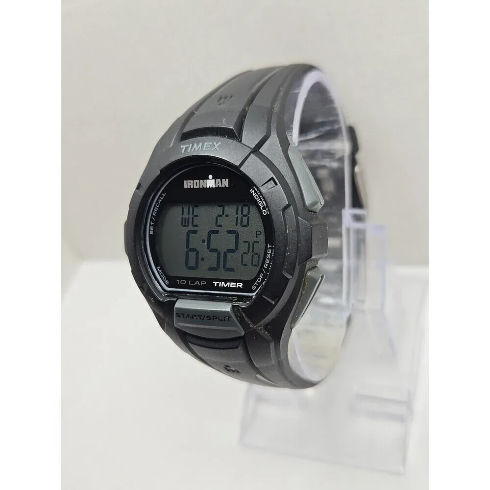 Timex Ironman Essential 10 Lap Timer Indiglo 100m Digital Mens Watch New Battery